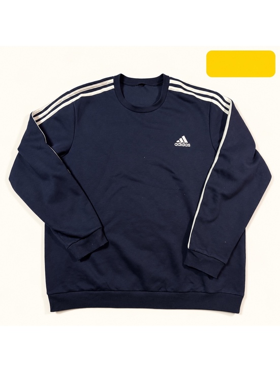 adidas Other - Adidas Essentials 3-Stripes Navy Sweatshirt Size XXL
